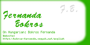 fernanda bokros business card